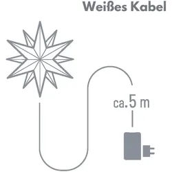 Novaliv, LED Weihnachtsdeko, 2er Sparset Weihnachtssterne LED Dekosterne 55cm Gelb Aussen Kabel mit Trafo & Timerfunktion