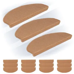 Relaxdays Abgerundete Stufenmatten im 15er Set Beige