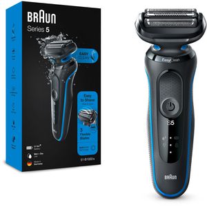 Braun Elektrorasierer Series 5, 51-B1000s, blau, Wet & Dry