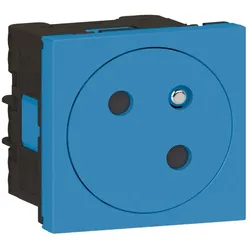Legrand 077191L Link Steckdose 45° F/B Standard erhöht Berührungsschutz Blau