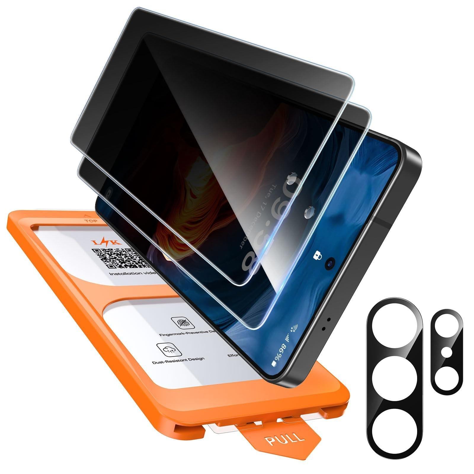 Merkloze Tempered Glass Screen Protector met Camera Lens Protector