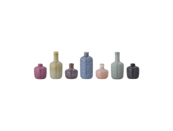 Lot de 7 vases en grès multicolore Maien
