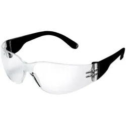 Elmag, Schutzbrille + Gesichtsschutz, - Schutzbrille farblos schwarz & Logo PC2mm kratzfest & antifog