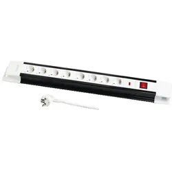 LogiLink LPS207 Verlängerungskabel 3 m 8 AC-Ausgänge Schwarz, Weiß