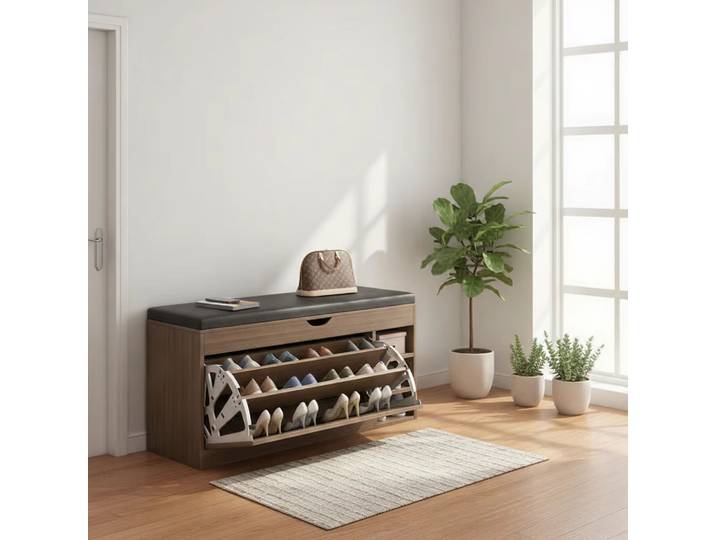 Étagères à chaussures, armoire, design moderne, étagère rotative de rangement pour chaussures, étagère en bois, armoire à chaussures, étagères