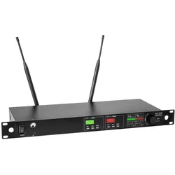 Omnitronic UHF-602 2-Kanal Funkmikrofon-System 520-554 MHz, Mikrofon