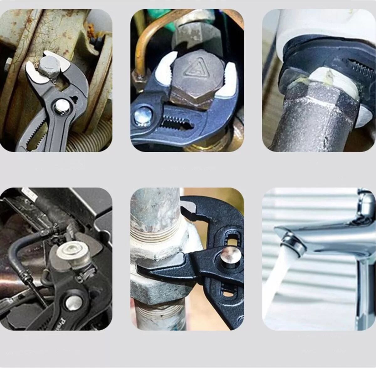 INF 7-Zoll Multifunktionale Schnellverstellbare Wasserpumpenzange - Verstellbares Sanitärwerkzeug