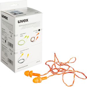 Uvex Ohrstöpsel whisper mit Kordel, SNR 23 dB, zum Arbeiten, mit Kordel, 50 Paar