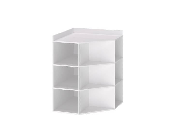 Vicco Eckregal Elina Weiß 60 x 80 cm, Holzwerkstoff, 4 Fächer, 60x80x60 cm, Wohnzimmer, Regal, Eckregale