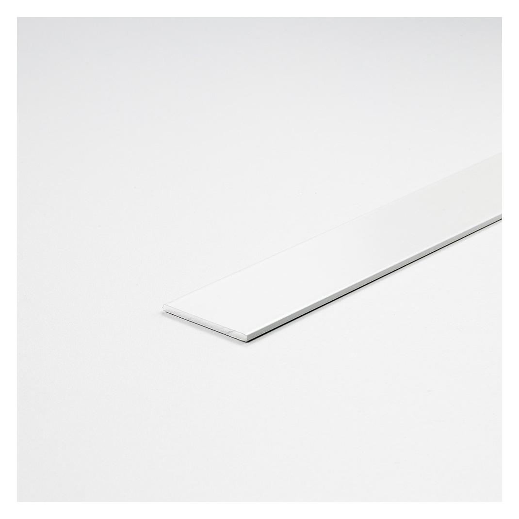 Arcansas Diy profile, white painted aluminum flat bar, 1000 x 25 x 2 mm (68562428)