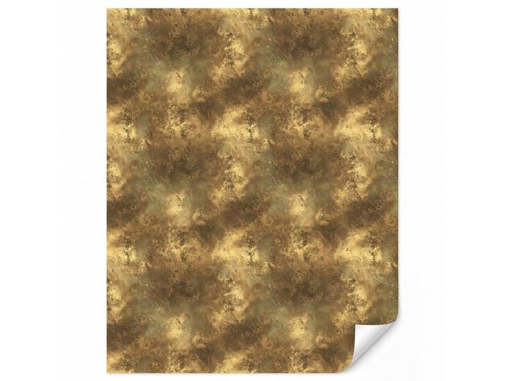OnlyWow Tapete - Antik - Metallic-Look - Gold - 220x260 cm, Messingfarben, Papier, Rechteckig, 220x260 cm, Tapeten & Wandverkleidungen, Vliestapeten