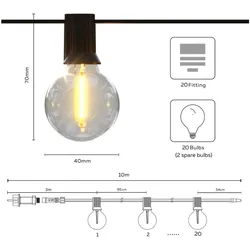 Calex, Lichterkette, Vista Solar-Lichterkette (10 m)