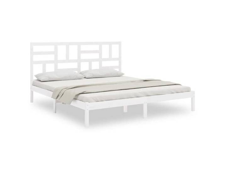 Lit chambre - VIDAXL - SOLOMON - Bois massif - 200x200 cm - Design élégant - Montage simplifié