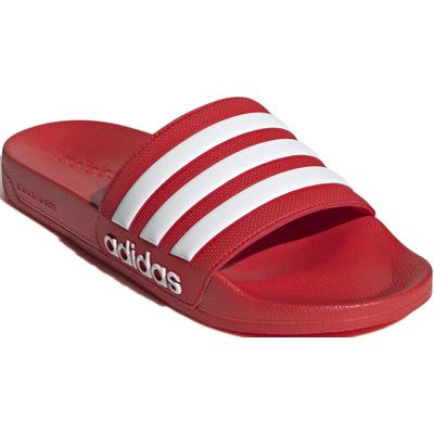Badesandale ADIDAS SPORTSWEAR "SHOWER ADILETTE", Damen, Gr. 44,5, rot (vivrot, ftwwht, vivrot), Synthetik, Schuhe, Badelatschen