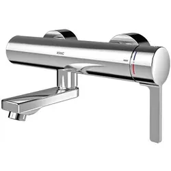 KWC Aquarotter Thermostat-Wandbatterie, F5, EHM, Schwenkauslauf, 135 mm, Option C-Modul, 3600003855 3600003855