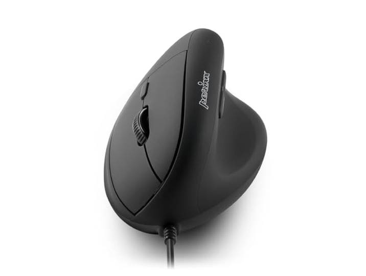 Perixx PERIMICE-508 Programmeerbare Ergonomische Muis Verticaal - Snoergebonden - 1000/1600 dpi - Ideaal tegen muis- en tennisarm