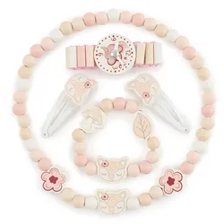Bieco - 5-teiliges Holzschmuck-Set Reh Ella