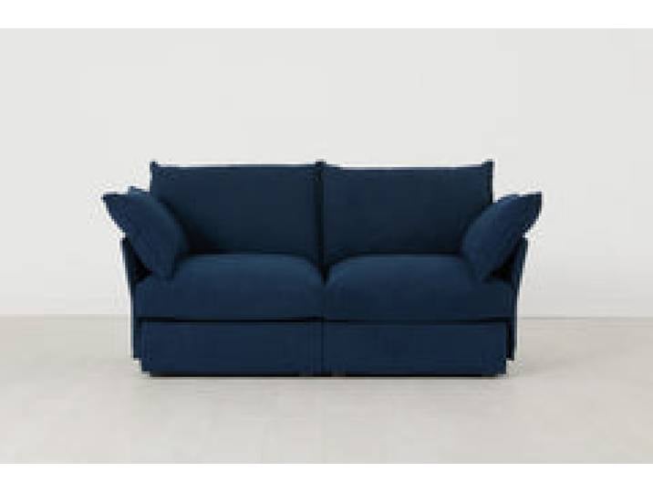 Zweisitzer-Sofa Model 06, Atlantikblau