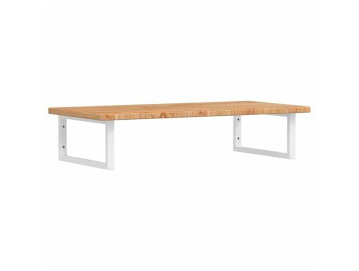 WEMYUFURN Waschtischplatte mit Stahlhalterung und Massivholz Eiche Schweberegal,Stahlhalterungen,Eichenholz,platzsparend,Wandmontage,modernes Design,Bad