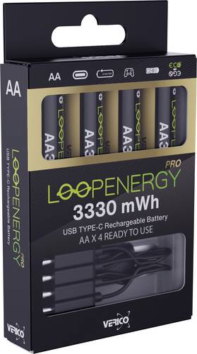 Verico LoopEnergy Pro AA3330 USB-C Akku Li-Ion 2220 mAh 1.5V 4St.