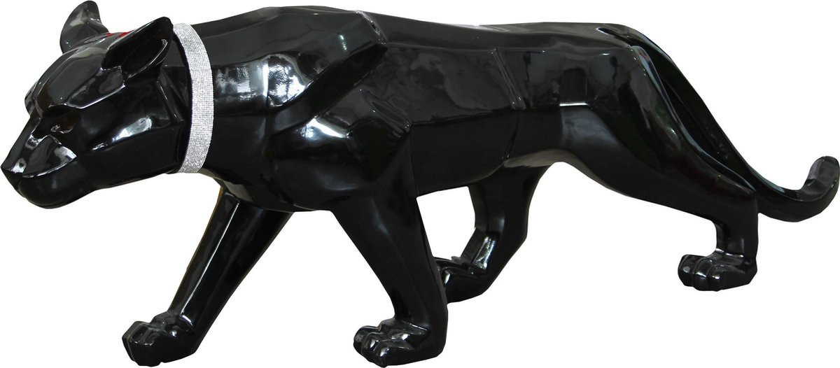 In & Out Deco Panter decoratief beeld hoogglans zwart, lengte: 143 cm