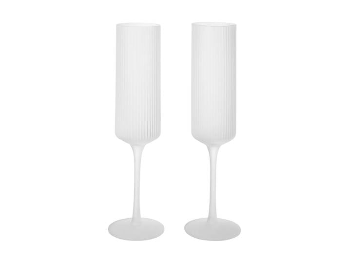 Ferm Living Flûtes à champagne Ripple 15 cl, 2 pièces Frosted