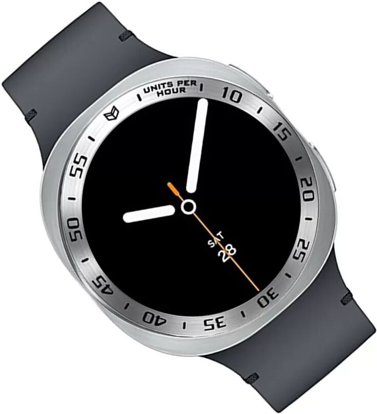 INF Edelstahl-Lünettenring kompatibel mit Samsung Galaxy Watch8 Classic 46mm - Verbessern Sie Ihren Uhrenstil Silber + Schwarz