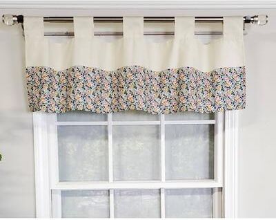 RLF Home Petite flower Tab Valance