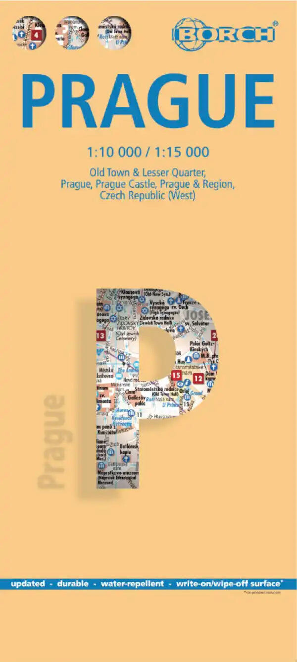 Plan plastifié - Prague   Borch Maps