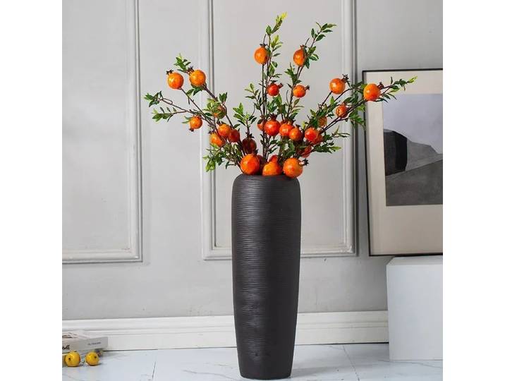 Vase en céramique nordique moderne, vase large, sol au plafond, simplicité, arrangement floral, salon, meuble TV, nouveautés, 50cm
