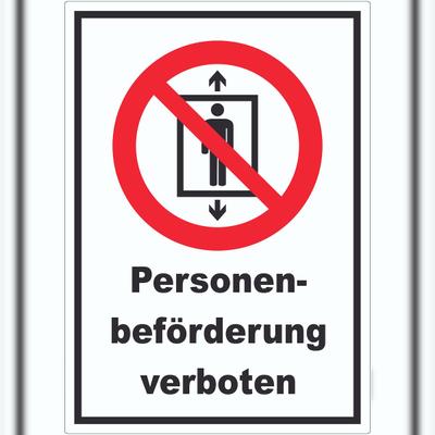 HB-Druck Personenbeförderung verboten Aufkleber A5 (148x210mm)