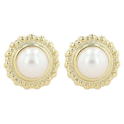 Paar Ohrstecker ADELIA´S "Ohrringe – Ohrstecker aus 925 Silber mit Süßwasserperle", Damen, Gr. Damen, Silber 925 (Sterlingsilber), gold, Ohrringe, Zum Verschenken an Menschen, die Ihnen am Herzen liegen
