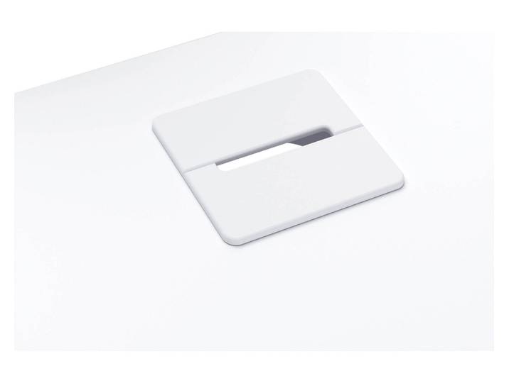 Obturateur passe-câbles carré diamètre 80 mm - lot de 2 blanc mat - - Bruneau