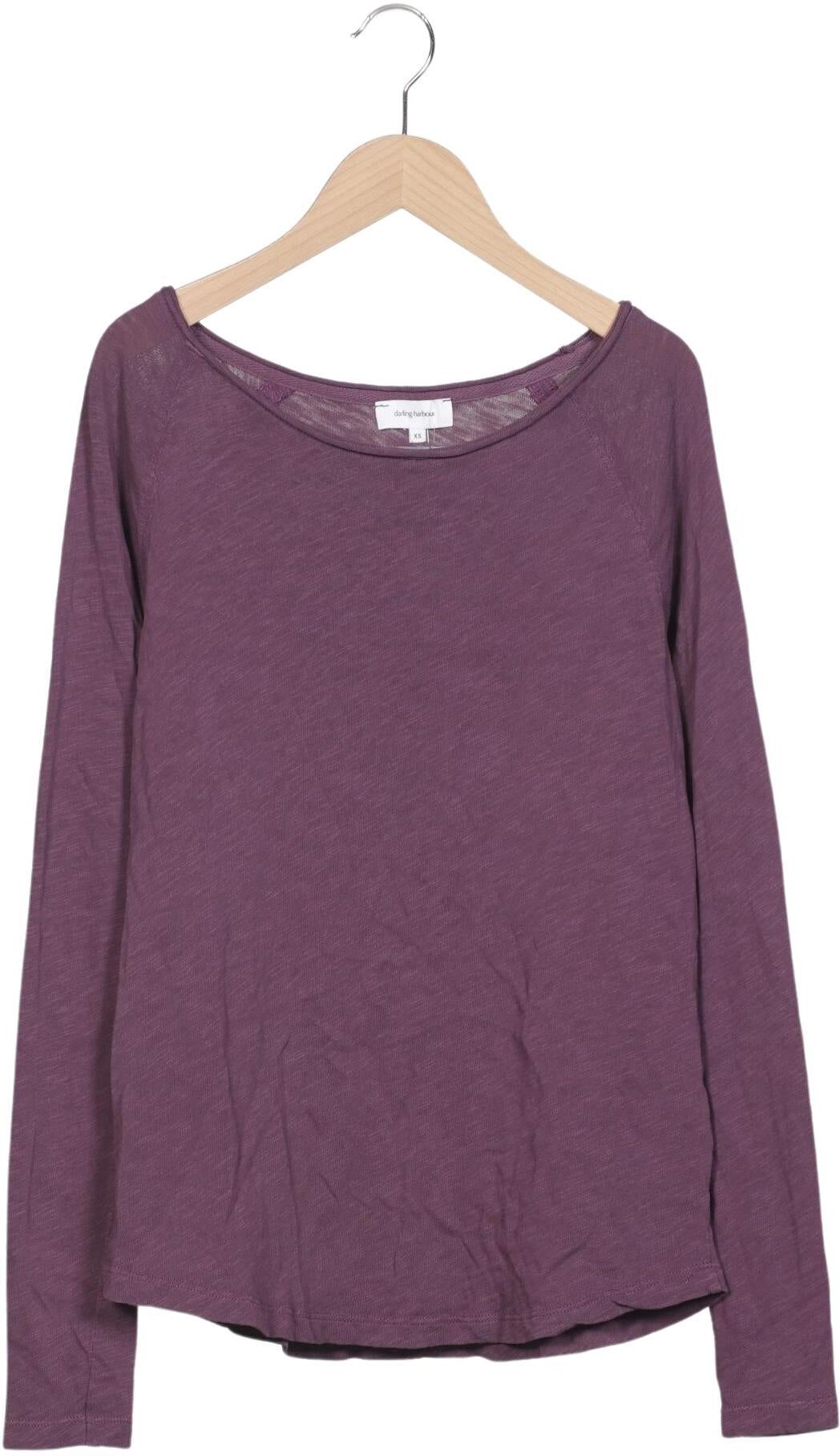 darling harbour Damen Langarmshirt, Lila, Gr. XS, Baumwolle - Second Hand