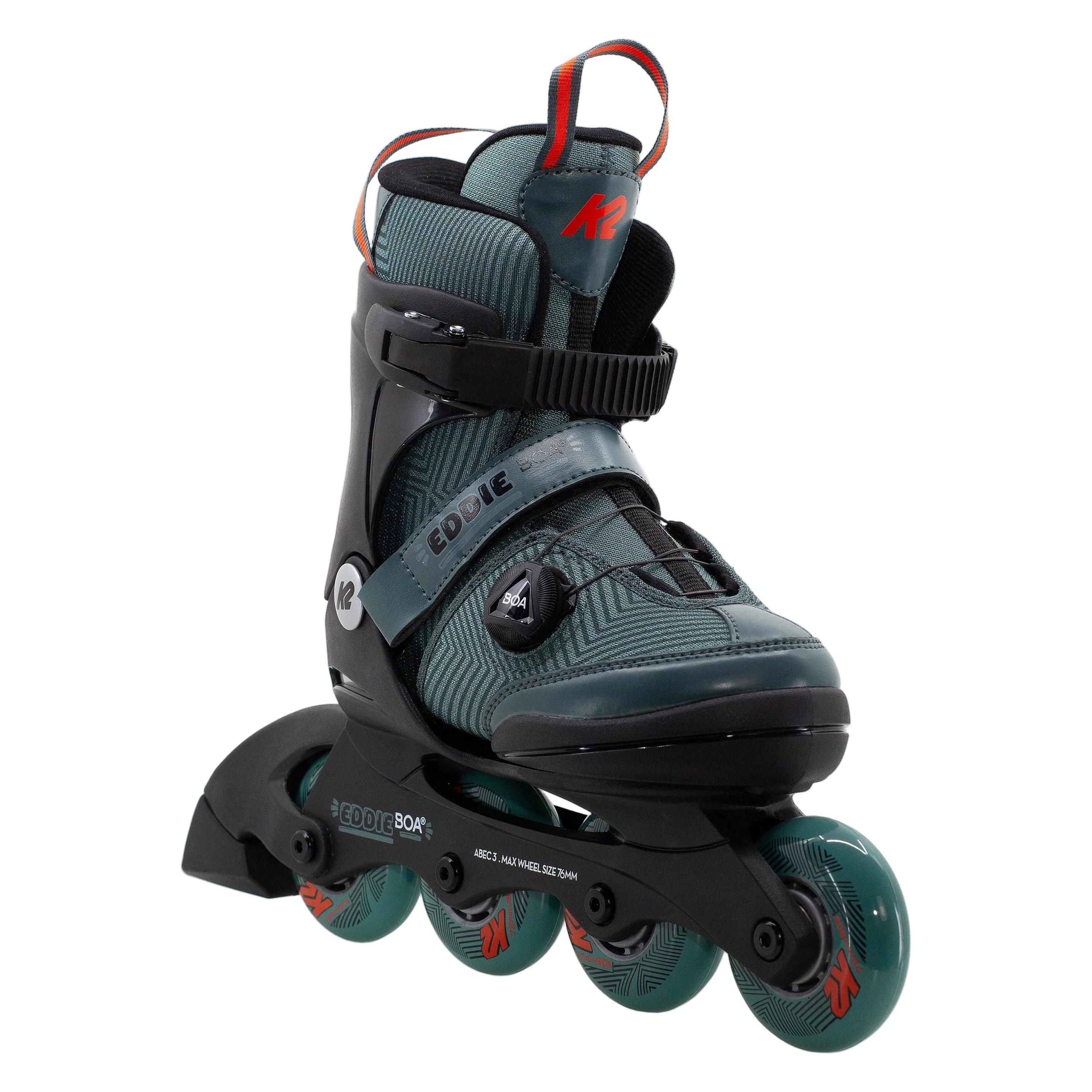 K2 Skates Inline Skates Eddie BOA Jungen Inline Skates - Dark Teal - 30M0701 (32, 33, 34, 35, 36, 37) (30M0701-1)