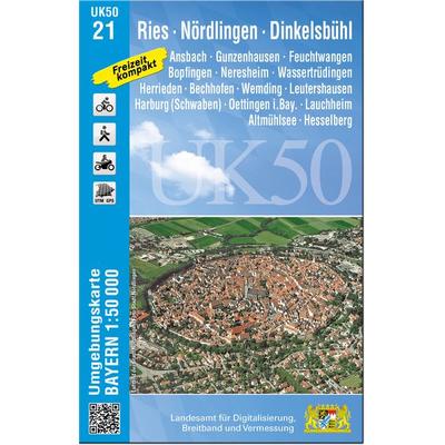 UK50-21 Ries, Nördlingen, Dinkelsbühl, Sonstige von , Landesamt für Digitalisierung, Breitband und Vermessung, Bayern, 978-3-89933-966-6