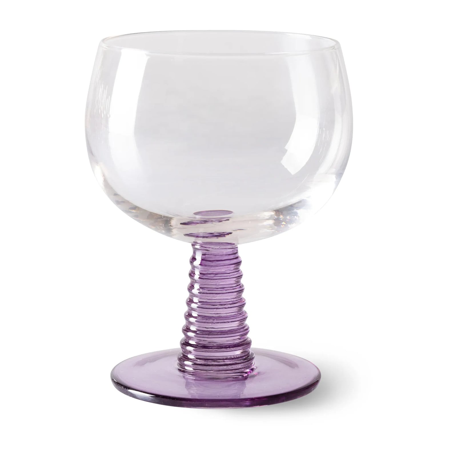 HKliving Swirl wijnglas laag Purple