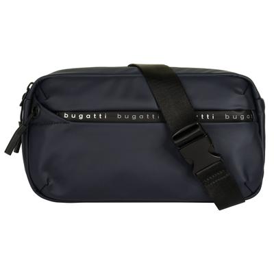 Gürteltasche BUGATTI "BUGATTI Herren, Damen BLANC", Gr. B/H/T: 26cm x 14cm x 5cm onesize, blau, Kunstfaser, unifarben, Taschen Gürteltasche