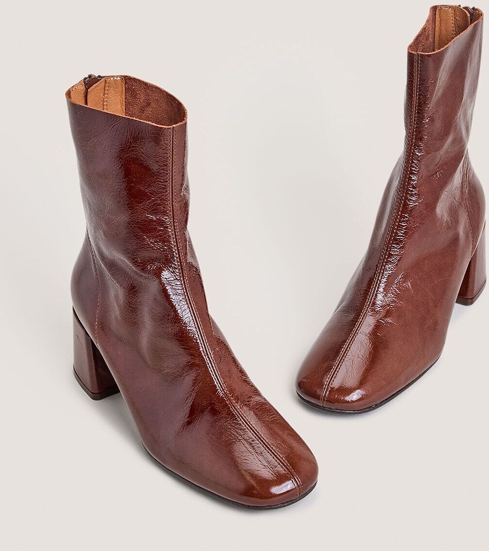 JONAK Bottines à talons, en cuir brillant, DENONIE