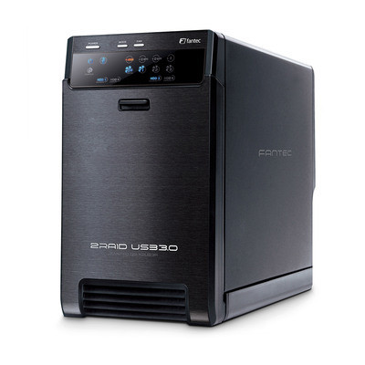 Fantec QB-X2US3R SATA RAID HDD Dockingstation, 2x 3,5 inch, USB 3.0, zwart