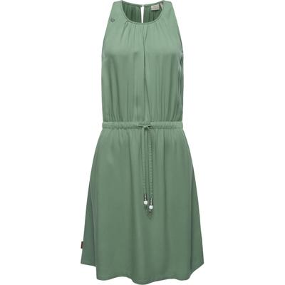 Blusenkleid RAGWEAR "Sanai", Damen, Gr. XL (42), Normalgrößen, ohne Ärmel, grün (dunkelgrün), 100% Viskose, tailliert ca. Mitte Oberschenkel, Rundhals, Ärmel ohne Ärmelschlitz normaler Saum, Kleider Blusenkleid, stylisches Sommerkleid mit...