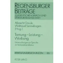 Tarnung - Leistung - Werbung, Fachbücher von Bernhard Gajek, Albrecht Greule, Waltraud Sennebogen