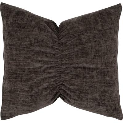 Dekokissen PAD "SQUEEZE", grau (braun, unifarben), B:45cm L:45cm, Polyester, Dekokissen_Sitzkissen_Kissenhüllen, Mittig geraffte Optik – eine Struktur, die begeistert