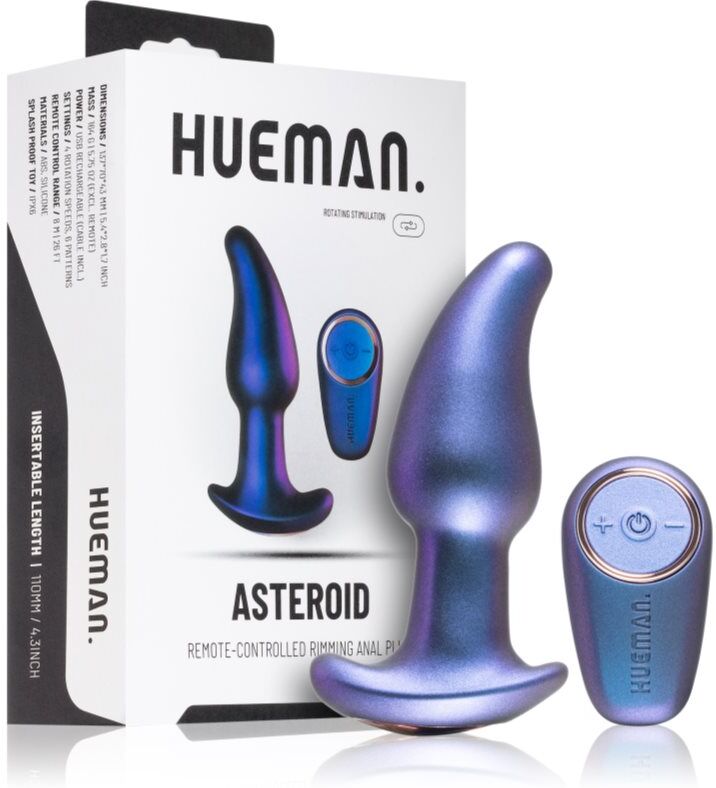 HUEMAN Asteroid Rimming Anal Plug Plug anal avec télécommande 13.5 cm