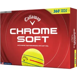 Callaway Golfbälle Chrome Soft 360 Triple Track 2026 - 12er Pack , gelb