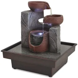 Décoshop26 - Zimmerbrunnen mit LED-Beleuchtung Polyresin 20x18x22 cm DEC020762 DEC020762