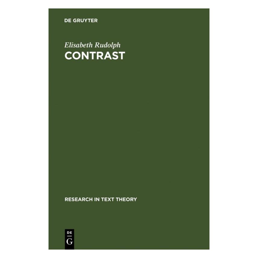De Gruyter Contrast (Englisch, Hardcover, Elisabeth Rudolph) (8675016)