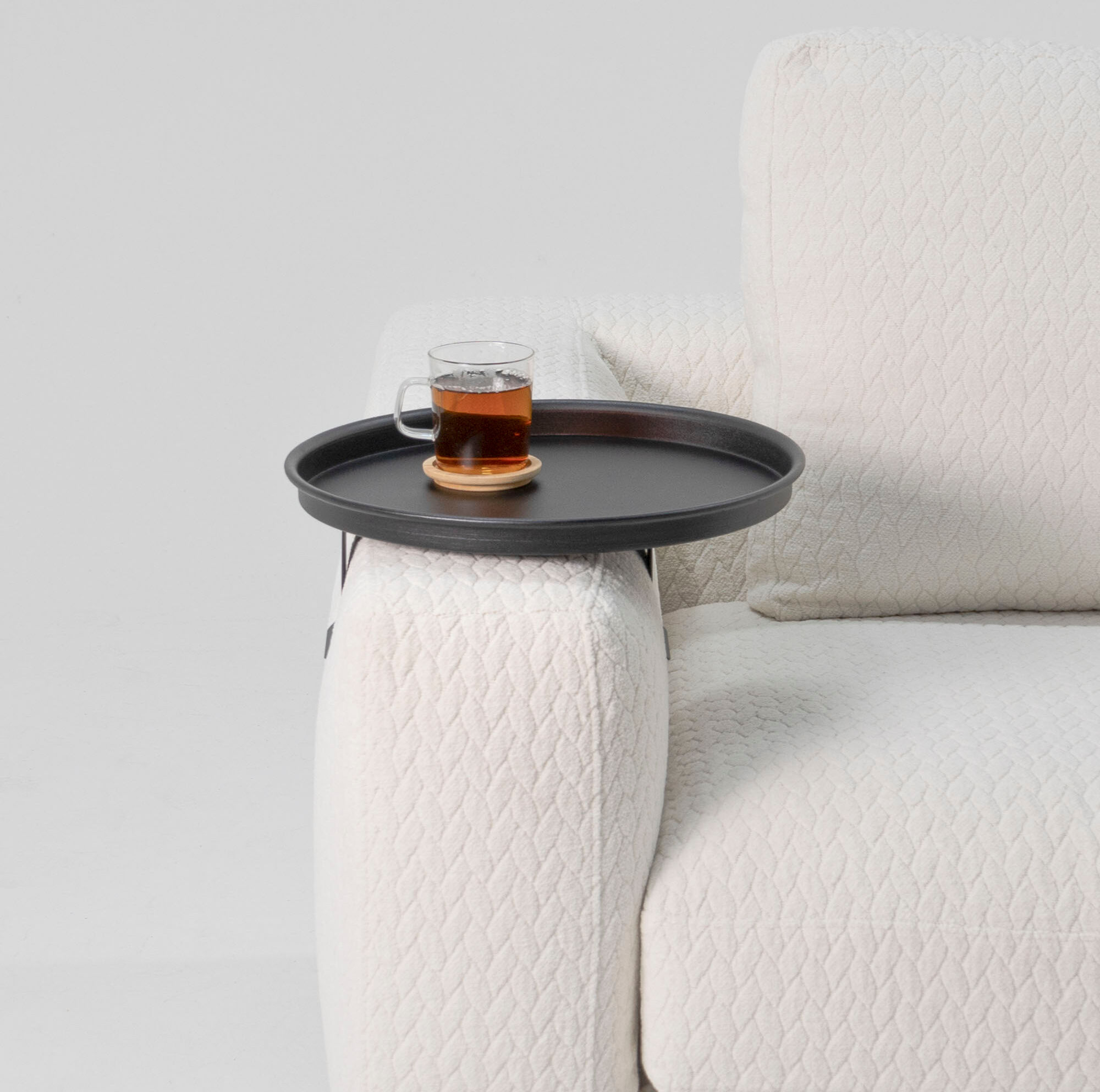 Tabletttisch SPINDER DESIGN "ROUND", schwarz (schwarz, schwarz, schwarz, schwarz, schwarz, schwarz), B/H/T: 30cm x 15cm x 30cm, Tische, Tabletttisch, Ausziehbarer Stahlarmtisch schwarz, schwarz, schwarz, schwarz, schwarz, schwarz B/H/T: 30cm x 15cm x 30cm