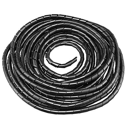 GTIWUNG Universele flexibele spiraalhoes, 8 mm, 12 m, zwart