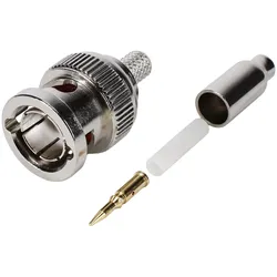 HICON BNC Crimp-Kabelstecker, gerade, nickelfarben